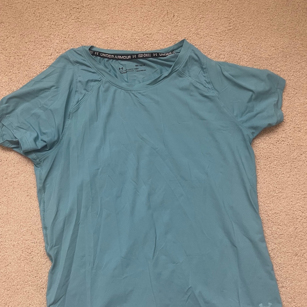 Blue Under Armour women’s workout shirt